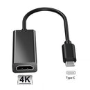 USB Type C DP to HDMI-Compatible Converter Cable 4K USB3.1 10Gbps HDTV Adapter