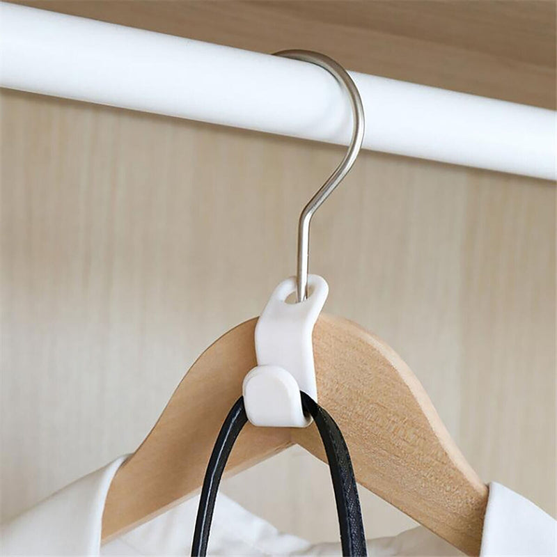 Hanger Connector Hooks 60pcs Plastic Cascading Clothes Hanger Hook in 4 Col