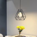 Geometric Ceiling Plate Light Holder Hanging Lamp Cage Metal Pendant Lamp Shade
