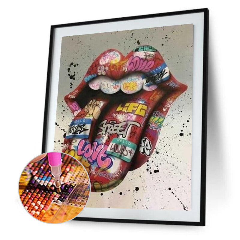 5D Diamond Painting Graffiti Kit Full Round Drill DIY Mosaic Picture Home Decor