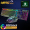 T6 Gaming Keyboard Mouse Mouse Pad Wired RGB Backlight 3-in-1 Kit (Black)