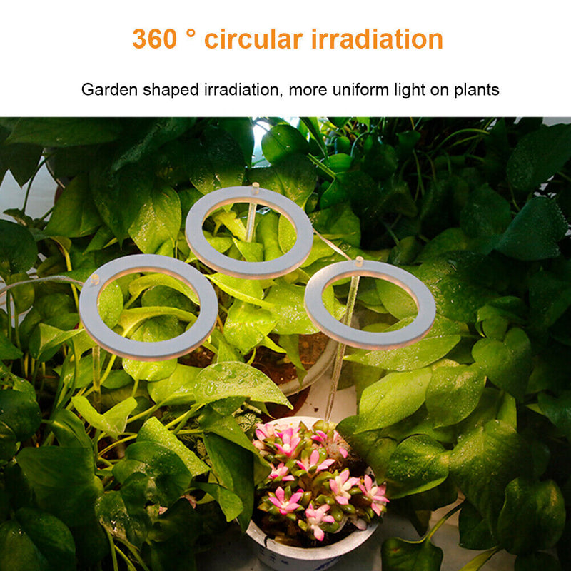 Angel Ring Plant Light Sunlight Phytolamp USB Nursery Lamp (One for Three) Newly