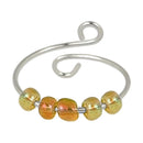 7PCS Stress Creativity Anxiety Ring Beaded Jewelry Rotate Beads Rings, E1G9