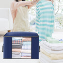 Foldable Comforter Storage Bag Large Organizer for Blankets Pillow Sturdy Zipper