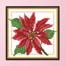 Artwork DIY Needlework 14CT Stamped Kit Cross Stitch (H434 December Flower)