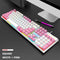 #A 104 Keys Ergonomic Wired Mechanical Luminous Gaming Keyboard for Office Deskt