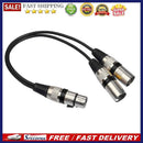 Zinc Alloy Plug 3Pin XLR Female to Dual 2 Male Y Splitter Audio Extension C