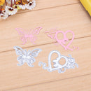 2pcs Heart Butterfly Metal Punching Molds Stencils Scrapbooking Embosses DIY