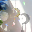 Crystal Light Catching Jewelry Ornament Wind Chime Pendant (Moon and Stars)