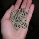 5pcs 14mm Luminous Dices Set Standard Six Sided Dice KTV Club Bar Supplies Newly