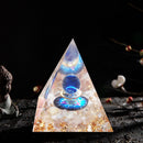 Crystal Orgonite Pyramid Amethyst Peridot Heal Energy Generator Crafts (A) Newly
