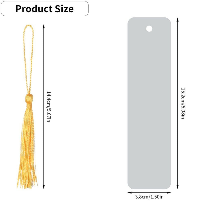 DIY Aluminum Crafts Sublimation Bookmark White Blank Bookmarks with Tassels