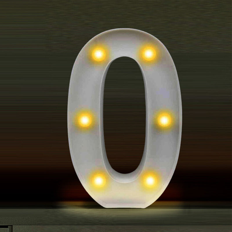 Digital Number LED Symbol Sign Night Light for Wedding Party Birthday (0) Newly