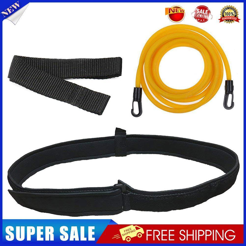 Swim Training Exercise Belts Rope Swimming Harness Resistance Band (Yellow)