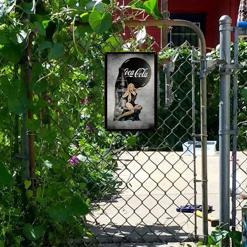 Person Sheet Metal Drawing Metal Painting Tin Wall Home Poster Bedroom Sign