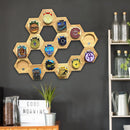 Medal Holder Display Hexagonal Honeycomb Combination Medal Display Stand 6 Pcs