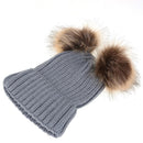 Domybest Parents Offspring Cap Cute Toddler Baby Winter Warm Crochet Stri