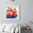 Full Cross Stitch Art Painting 11CT Stamped Flowers Embroidery DIY Wall Ornament