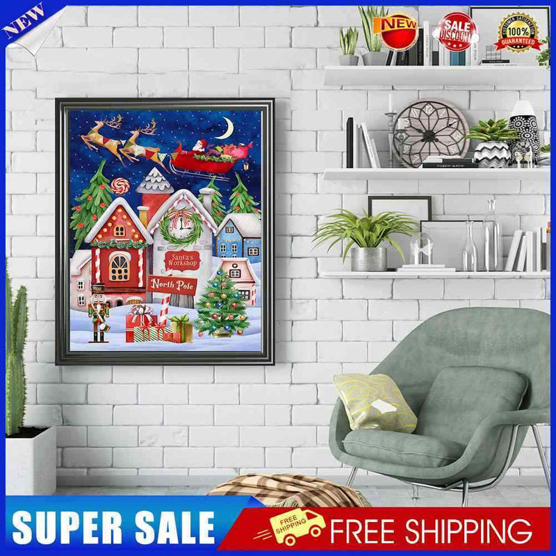 #A 5D DIY Christmas Atmosphere Diamond Painting Kits Full Round Drill Wall Decor