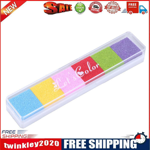 6 Colors Fingerprint Inkpad DIY Scrapbooking Colorful Ink Pad Stamp Decor(C