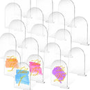 5pcs Clear Arch Table Numbers Blank Acrylic Sign with Stand Guest Name Tag~