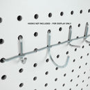96pc PEGBOARD PEG LOCKS BLACK. Clips retain hook in place. 1/4 & 1/8 garage org