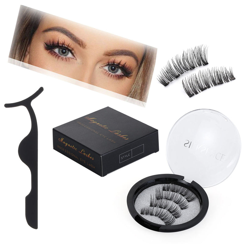 False Eyelashes Fourfold Ultra Thin Magnets No Glue No Liquid Eyeliner Needd
