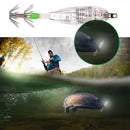 2pc Button Battery Operated LED Light Fishing Lure Squid Hook Light White