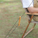 4pcs 2 Eye Awning Anti Slip Cord Tightener Outdoor Camping Tent Wind Rope Buc