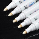 White Highlighter Marker Pens Thin Waterproof Car Tyre Painting Permanent F2X7
