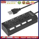 USB Hub 480Mbps High Speed Multi USB 2.0 Adapter Expander Splitter with Switch