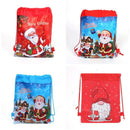 Non-woven Fabrics Santa Drawstring Pocket Travel Storage Christmas Gift Bag