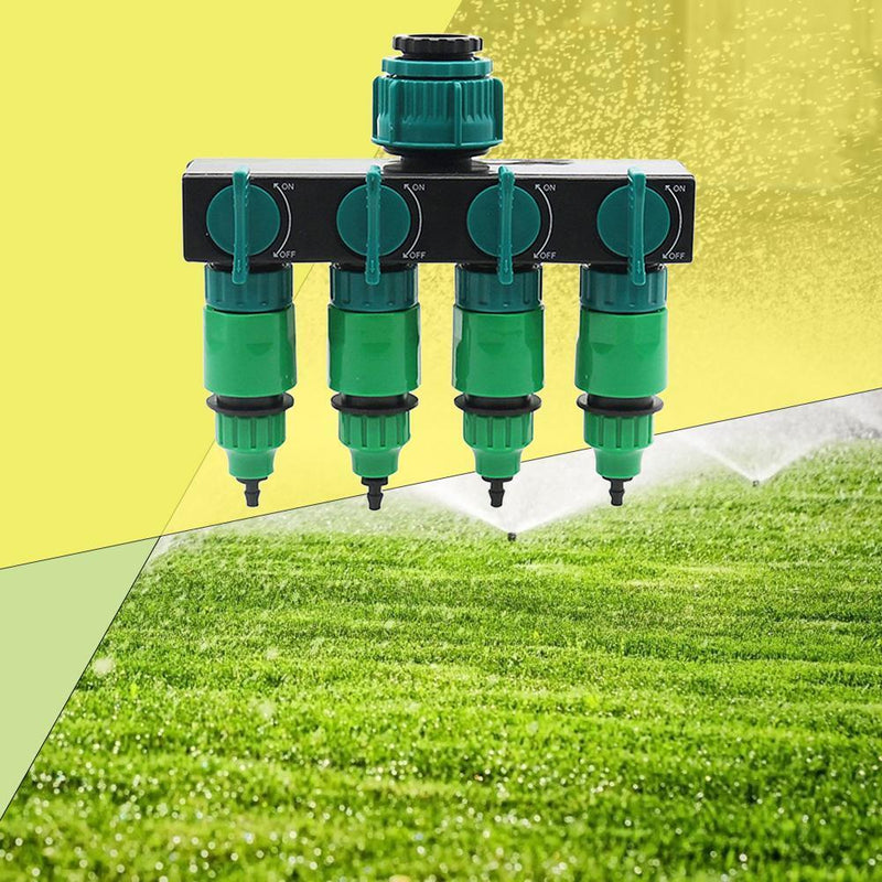 Garden Drip Irrigation 4 Way 4/7 8/11 Hose Pipe Splitter (Thread Connector)