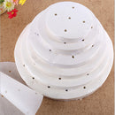 100pcs Circle Air Fryer Pad Kitchen Oven Oil Absorbing Steamer Paper (A)