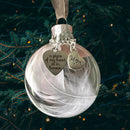 Christmas Ornament Feather Ball Tree Durable Round Clear Plastic Ball Pendants