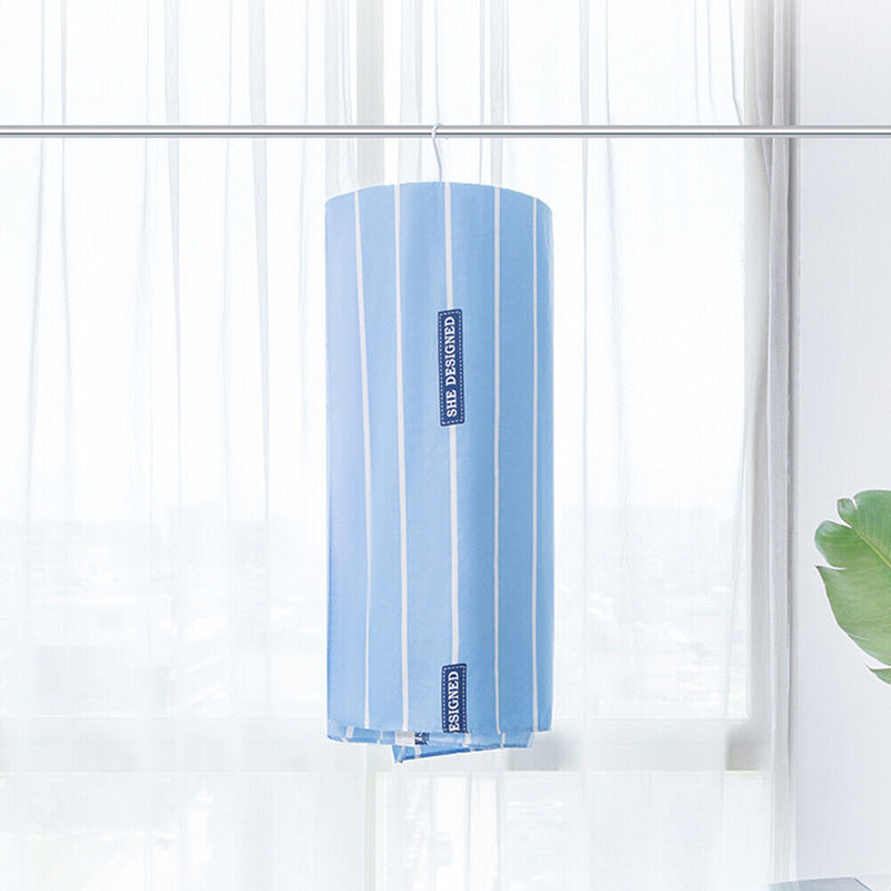 Spiral Clothesline Sheet Drying Rack Closet Quilt Blanket Hook Wall Hanging