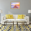 5D DIY Full Drill Diamond Painting Sunset Boardwalk Cross Stitch Embroidery Rhin