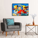 5D DIY Full Drill Diamond Painting Colorful Fish Cross Stitch Embroidery Mosaic