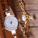 Fashion Leather Casual Bracelet Watch Women Dress quartz Watch Brown