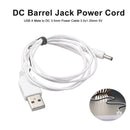 USB Type A Male to 3.5x1.35mm 5V DC Barrel Connector Power Cable for Hub USB Fan