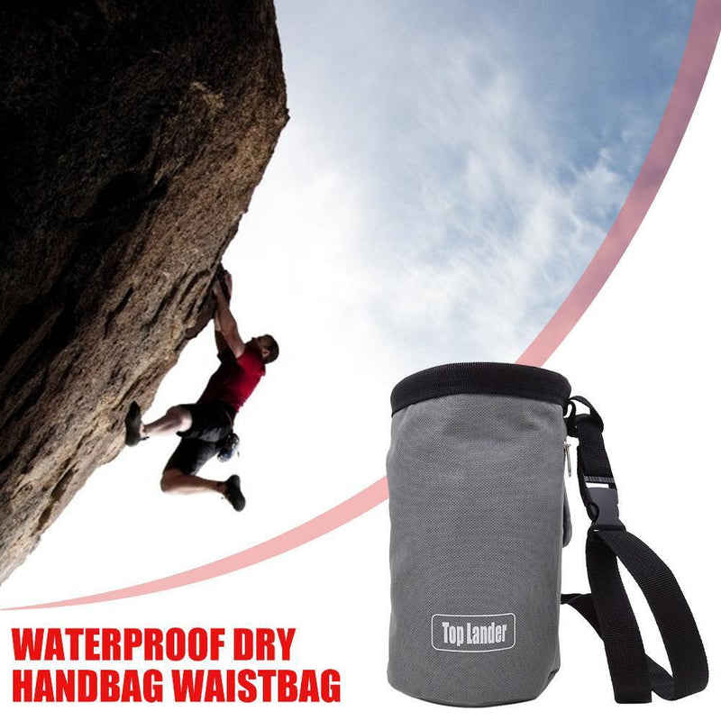Rock Climbing Chalk Bag Non-Brief Outdoor Magnesium Powder Storage Pouch Grey