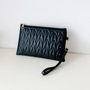 Fashion Rivet Evening Clutch Bag Leather Women Envelope Handbag (Black)