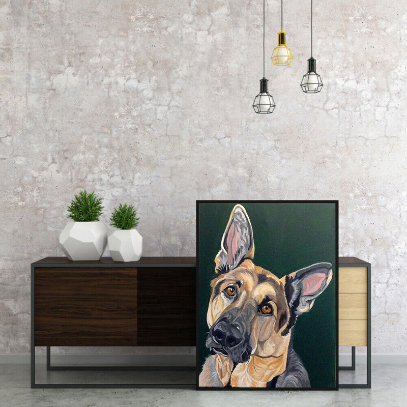 DIY Oil Paint by Numbers Dog Animal Hand Painted Acrylic Drawing Home Decor Kit
