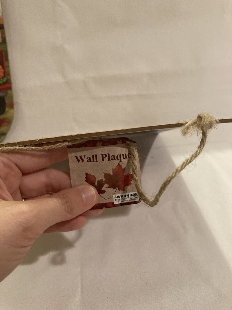 Fall Wall Or Door Hanging Plaque  Autumn Pumpkin Decor Welcome Sign