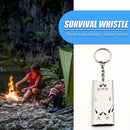 Survival Whistle - Super Loud 2pcs Distress Rescue Signal Whistle with Keyc