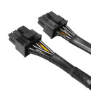 Graphics Card 8Pin to Dual 8Pin (6+2) GPU Power Cable for BTC Mining Motherboard