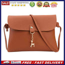 Deer Pendant Pure Color Shoulder Crossbody Handbags Women Leather Messenger Bags