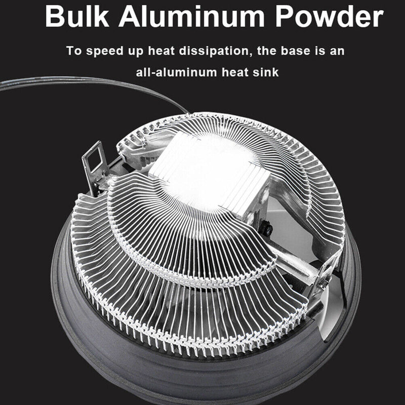PC Case Fans 1800RPM Silent RGB LED Light Laptop Radiator CPU Cooling Quiet Fan