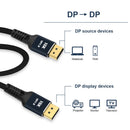 DisplayPort 2.0 Male To Male Cable DP Braided Cord Adapter for PC TV Monitor