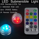Super Bright Waterproof Submersible Lamp Remote Controller 3 LED Light RGB
